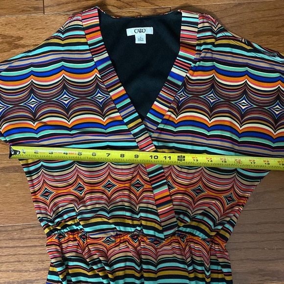 Cato colorful stripe open shoulder dress - size small - Picture 10 of 13